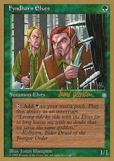 Fyndhorn Elves, World Championship Decks 1997 #sg244, Magic: The Gathering card