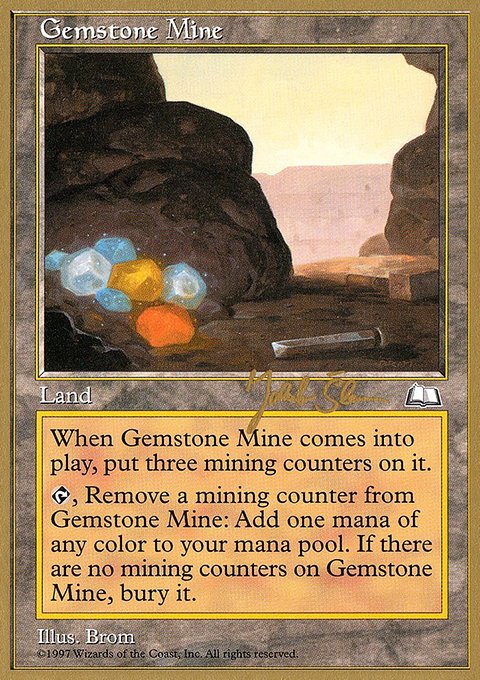 Gemstone Mine, World Championship Decks 1997 #js164, Magic: The Gathering card