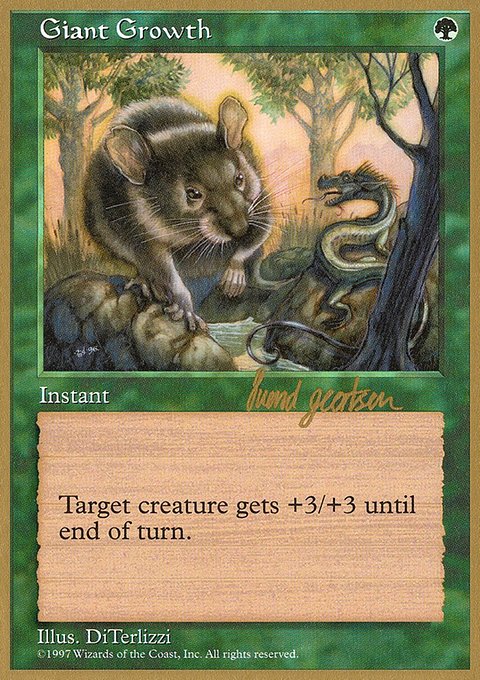 Giant Growth, World Championship Decks 1997 #sg299, Magic: The Gathering card