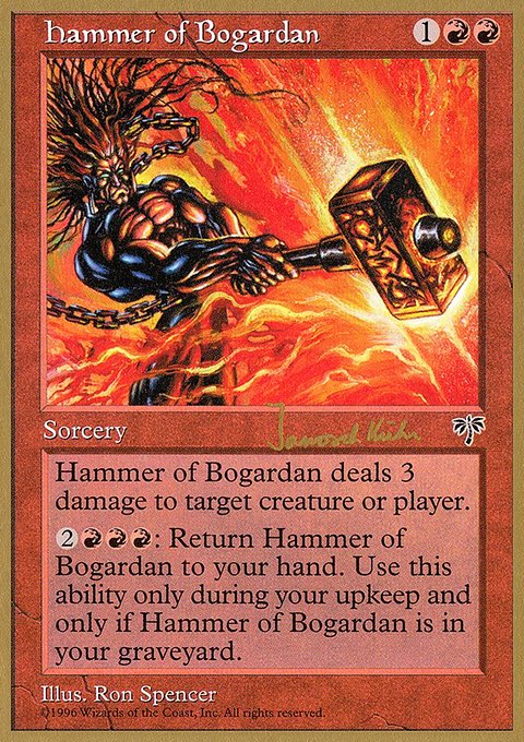 Hammer of Bogardan, World Championship Decks 1997 #jk181, Magic: The Gathering card