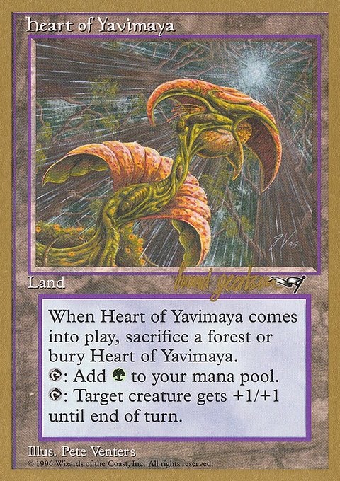 Heart of Yavimaya, World Championship Decks 1997 #sg138, Magic: The Gathering card