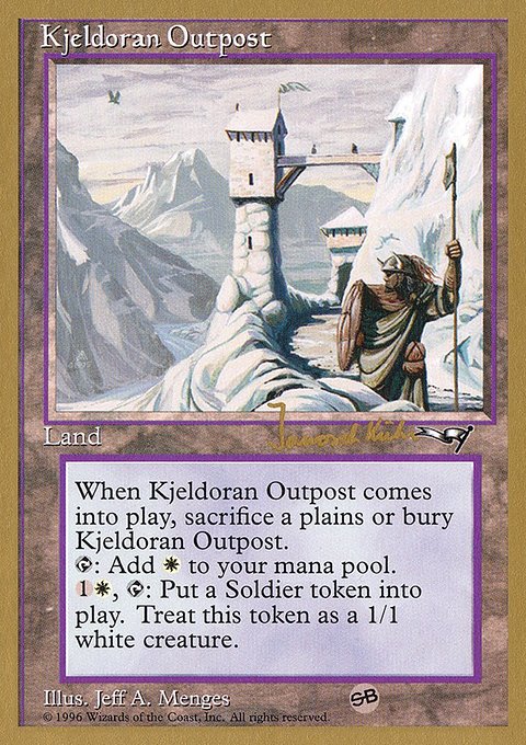 Kjeldoran Outpost, World Championship Decks 1997 #jk139sb, Magic: The Gathering card