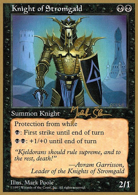 Knight of Stromgald, World Championship Decks 1997 #js171, Magic: The Gathering card