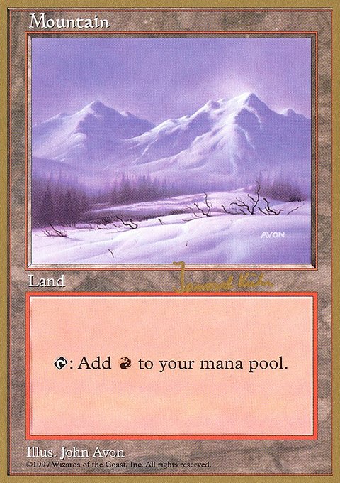 Mountain, World Championship Decks 1997 #jk442, Magic: The Gathering card