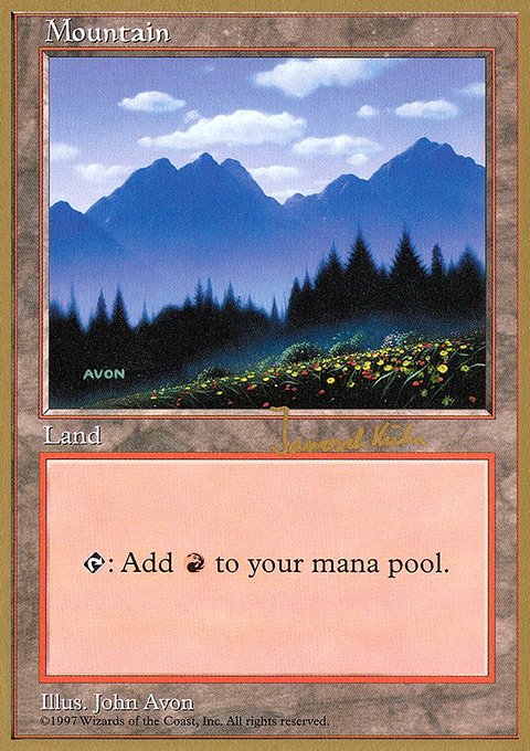 Mountain, World Championship Decks 1997 #jk445, Magic: The Gathering card