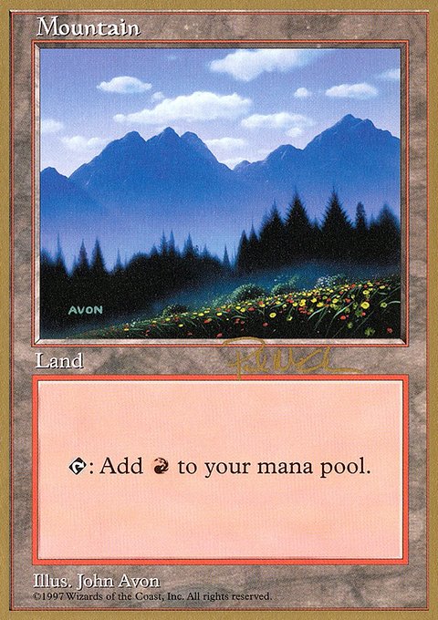 Mountain, World Championship Decks 1997 #pm445, Magic: The Gathering card