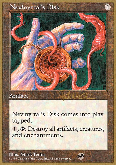 Nevinyrral's Disk, World Championship Decks 1997 #pm391sb, Magic: The Gathering card