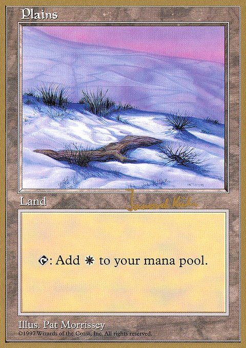 Plains, World Championship Decks 1997 #jk430, Magic: The Gathering card