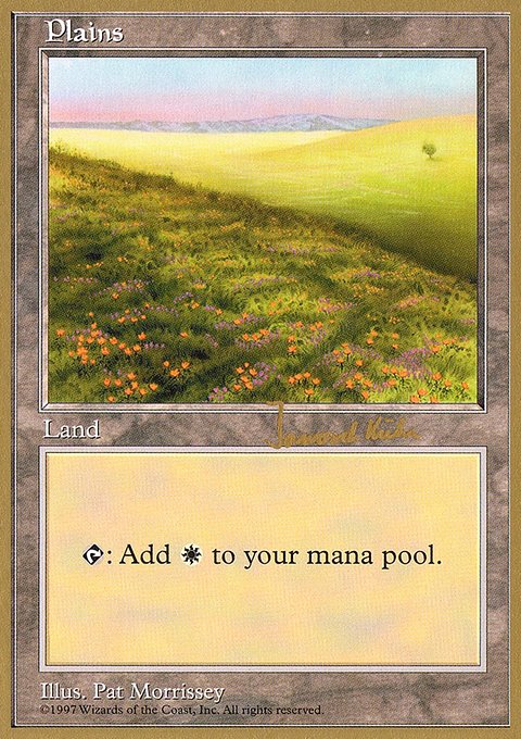 Plains, World Championship Decks 1997 #jk431, Magic: The Gathering card