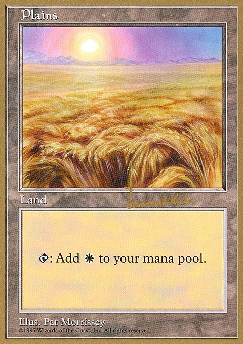 Plains, World Championship Decks 1997 #jk432, Magic: The Gathering card