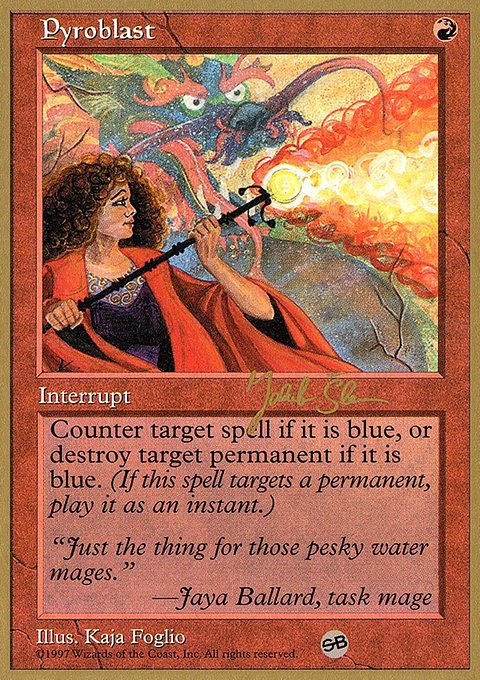 Pyroblast, World Championship Decks 1997 #js262sb, Magic: The Gathering card