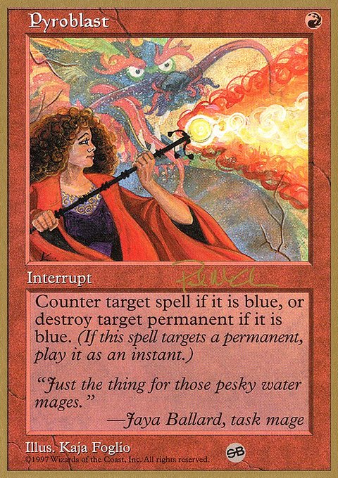 Pyroblast, World Championship Decks 1997 #pm262sb, Magic: The Gathering card