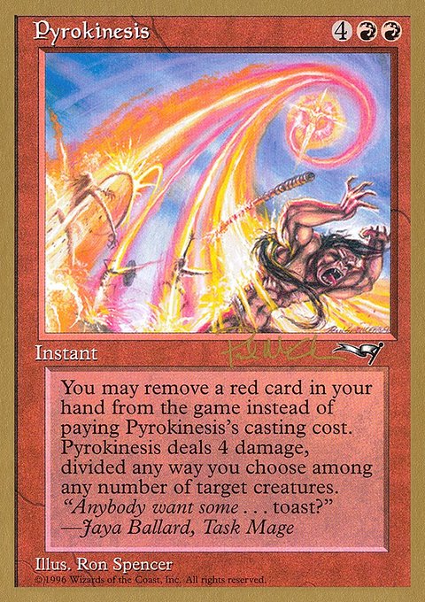 Pyrokinesis, World Championship Decks 1997 #pm78, Magic: The Gathering card