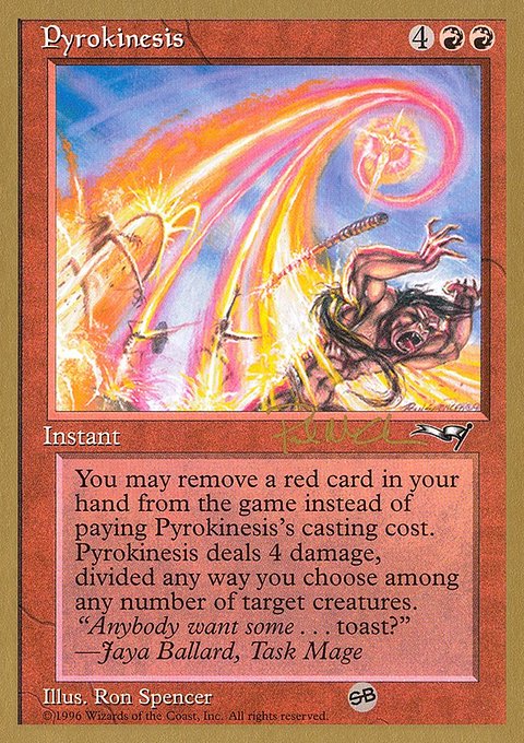 Pyrokinesis, World Championship Decks 1997 #pm78sb, Magic: The Gathering card
