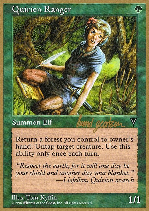 Quirion Ranger, World Championship Decks 1997 #sg117, Magic: The Gathering card