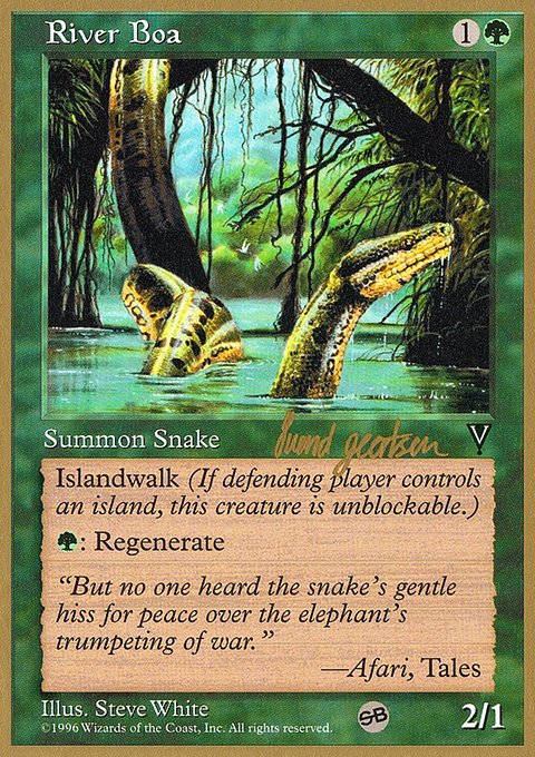 River Boa, World Championship Decks 1997 #sg118sb, Magic: The Gathering card