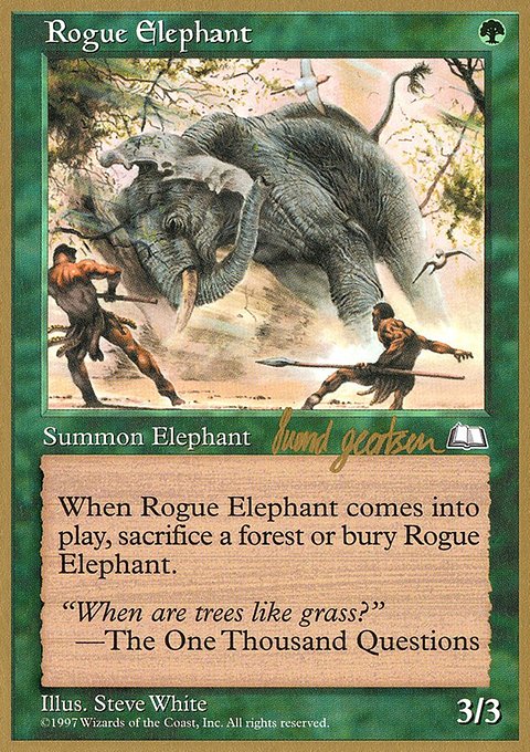 Rogue Elephant, World Championship Decks 1997 #sg139, Magic: The Gathering card