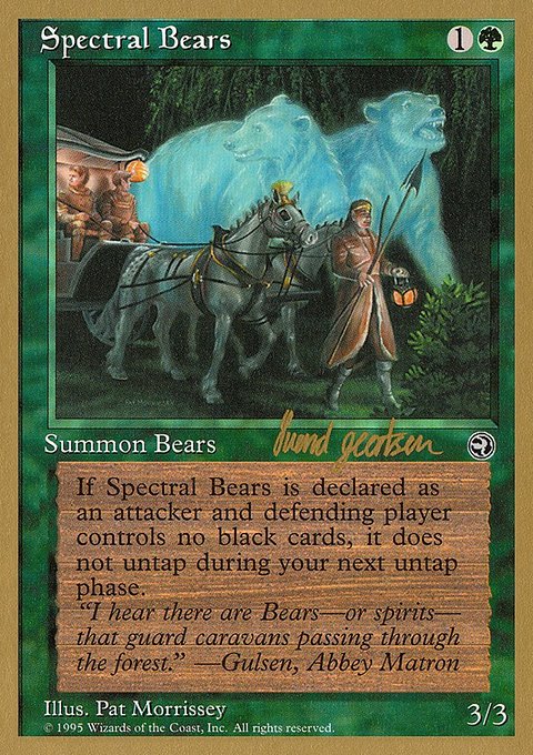 Spectral Bears, World Championship Decks 1997 #sg98, Magic: The Gathering card