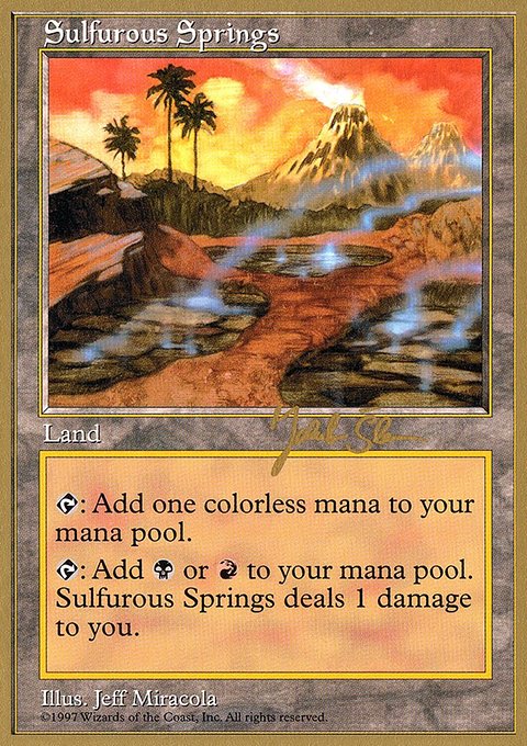 Sulfurous Springs, World Championship Decks 1997 #js424, Magic: The Gathering card