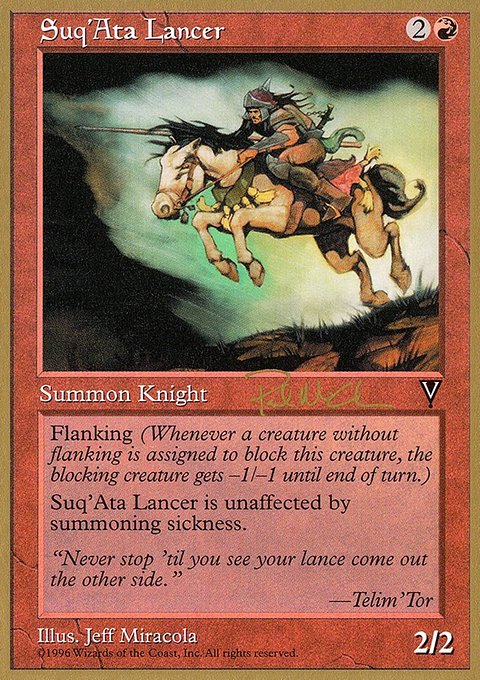 Suq'Ata Lancer, World Championship Decks 1997 #pm96, Magic: The Gathering card