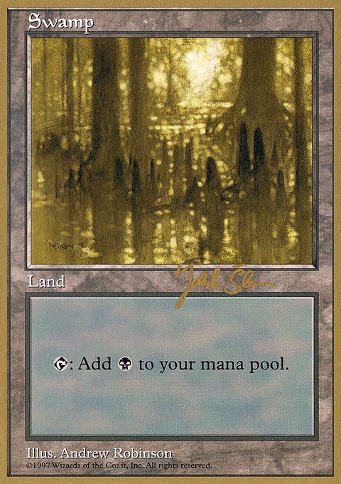 Swamp, World Championship Decks 1997 #js438, Magic: The Gathering card