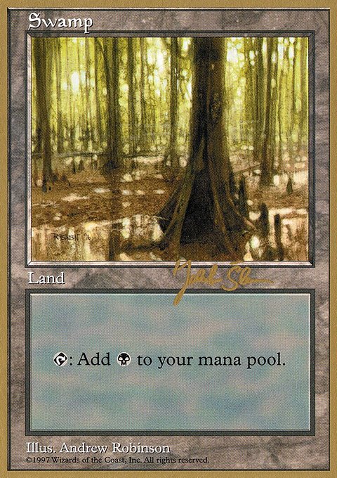 Swamp, World Championship Decks 1997 #js439, Magic: The Gathering card
