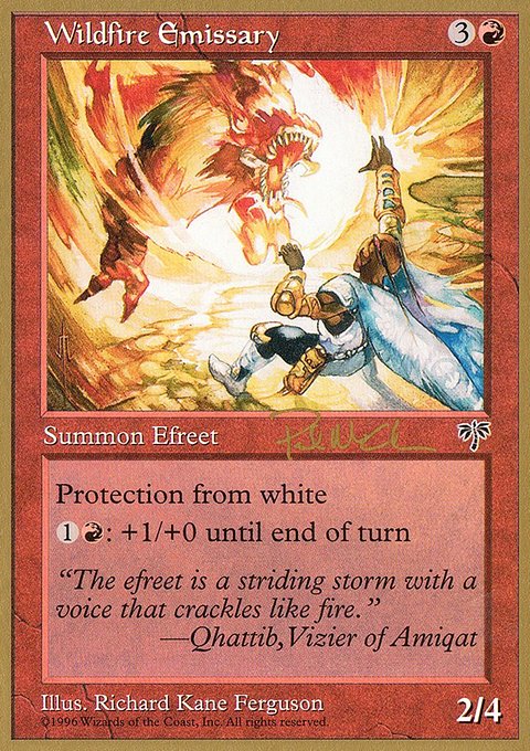 Wildfire Emissary, World Championship Decks 1997 #pm203, Magic: The Gathering card
