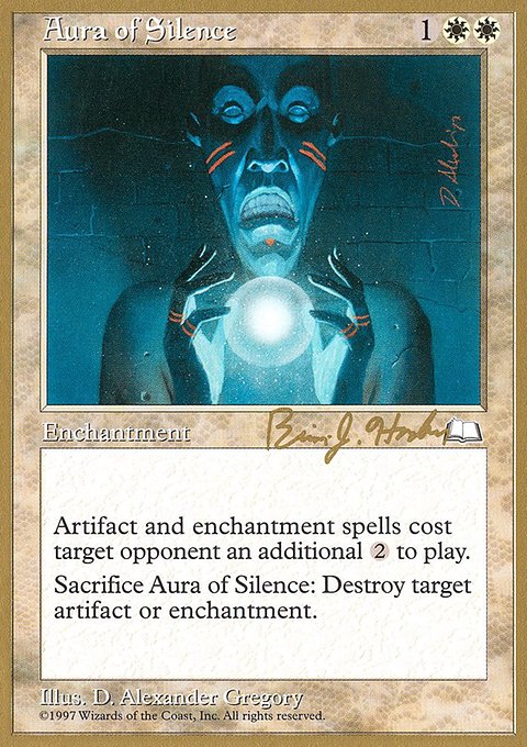 Aura of Silence, World Championship Decks 1998 #bh7b, Magic: The Gathering card