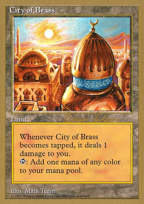 City of Brass, World Championship Decks 1998 #bs112a, Magic: The Gathering card