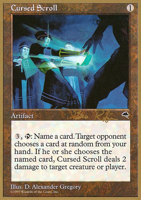 Cursed Scroll, World Championship Decks 1998 #br281, Magic: The Gathering card