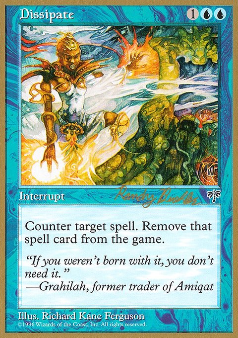 Dissipate, World Championship Decks 1998 #rb61, Magic: The Gathering card