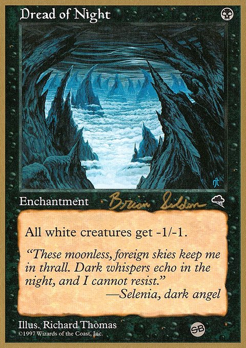 Dread of Night, World Championship Decks 1998 #bs130sb, Magic: The Gathering card