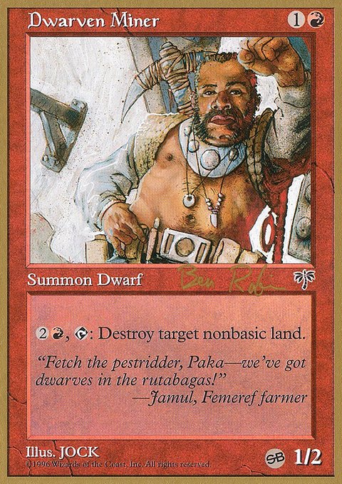 Dwarven Miner, World Championship Decks 1998 #br169sb, Magic: The Gathering card