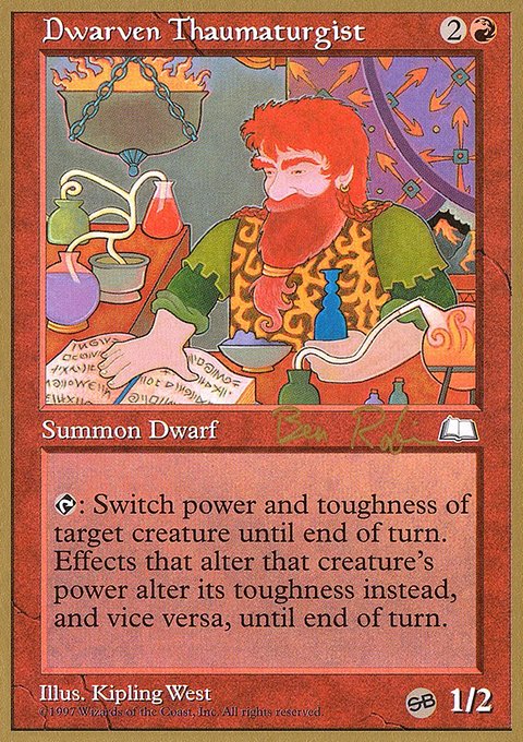 Dwarven Thaumaturgist, World Championship Decks 1998 #br98sba, Magic: The Gathering card