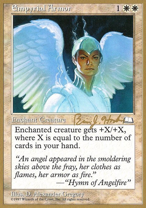 Empyrial Armor, World Championship Decks 1998 #bh13, Magic: The Gathering card