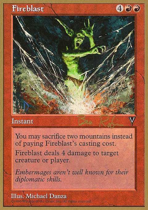 Fireblast, World Championship Decks 1998 #br79, Magic: The Gathering card