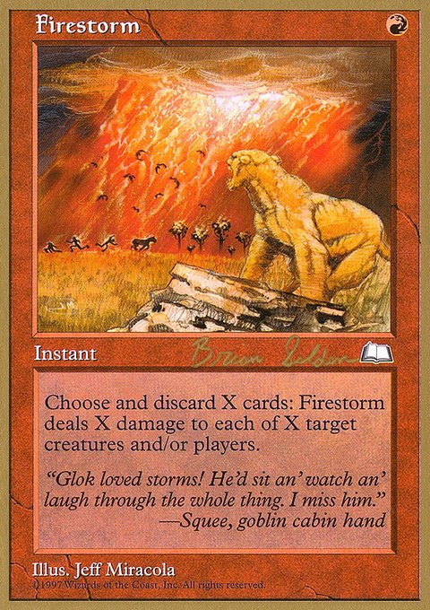 Firestorm, World Championship Decks 1998 #bs101, Magic: The Gathering card