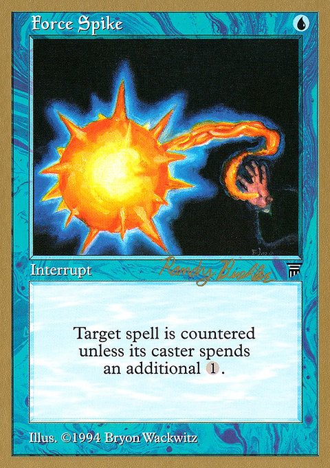 Force Spike, World Championship Decks 1998 #rb58b, Magic: The Gathering card