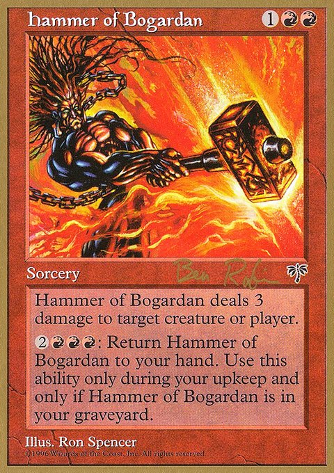 Hammer of Bogardan, World Championship Decks 1998 #br181, Magic: The Gathering card