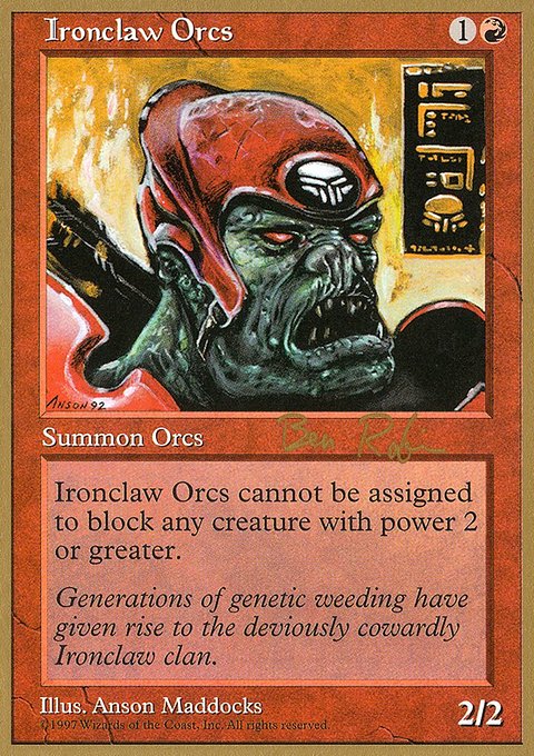 Ironclaw Orcs, World Championship Decks 1998 #br245, Magic: The Gathering card