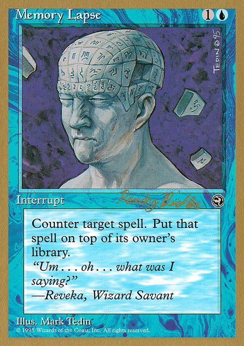 Memory Lapse, World Championship Decks 1998 #rb32, Magic: The Gathering card