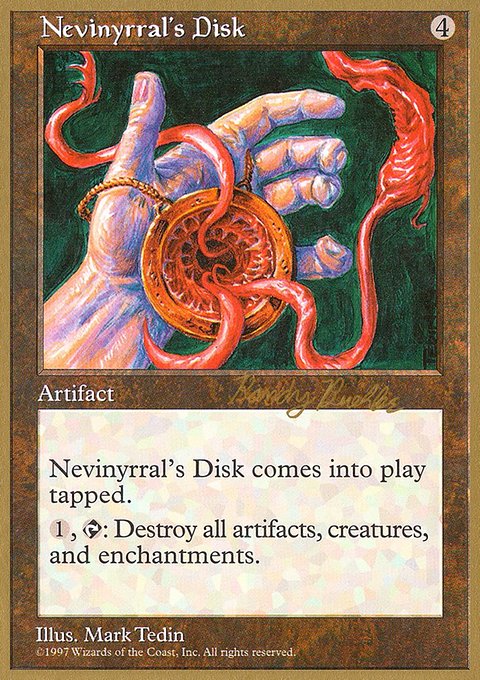 Nevinyrral's Disk, World Championship Decks 1998 #rb391, Magic: The Gathering card