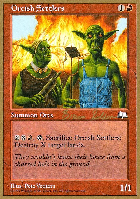 Orcish Settlers, World Championship Decks 1998 #bs112b, Magic: The Gathering card