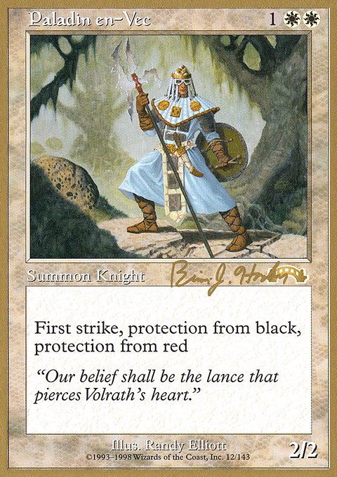 Paladin en-Vec, World Championship Decks 1998 #bh12, Magic: The Gathering card