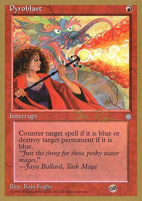 Pyroblast, World Championship Decks 1998 #br213sb, Magic: The Gathering card