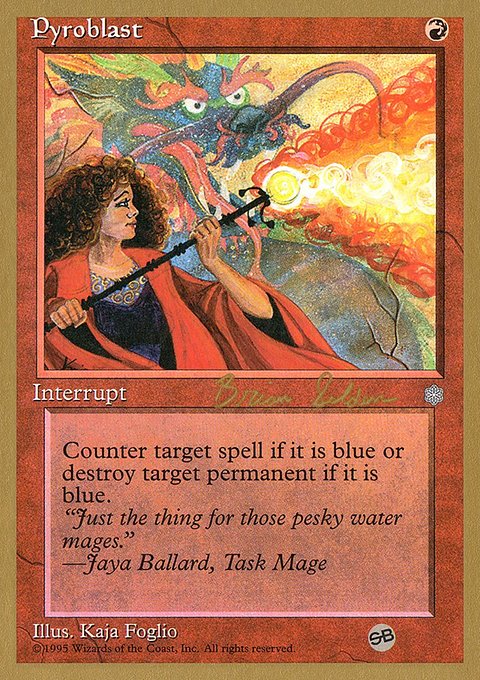 Pyroblast, World Championship Decks 1998 #bs213sb, Magic: The Gathering card