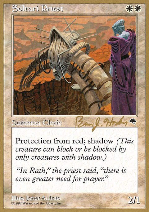 Soltari Priest, World Championship Decks 1998 #bh46, Magic: The Gathering card