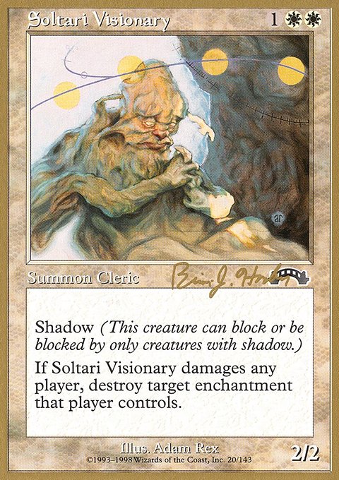 Soltari Visionary, World Championship Decks 1998 #bh20, Magic: The Gathering card