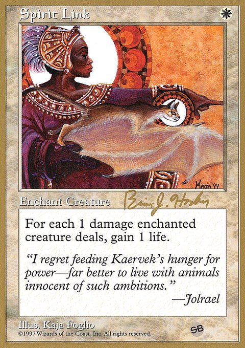 Spirit Link, World Championship Decks 1998 #bh64sb, Magic: The Gathering card