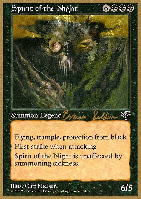 Spirit of the Night, World Championship Decks 1998 #bs146, Magic: The Gathering card